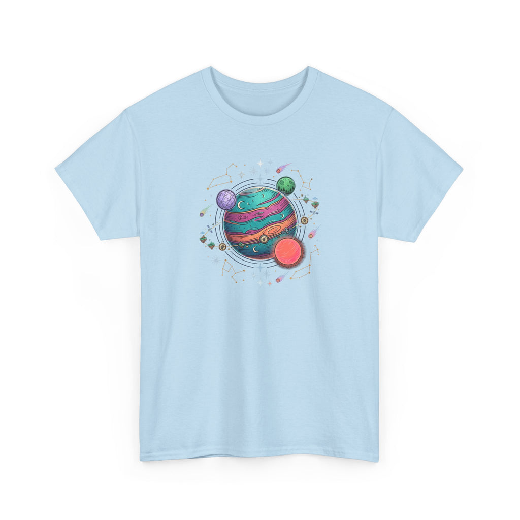 Planetary Watercolor Tee — Colorful Space Graphic T-Shirt