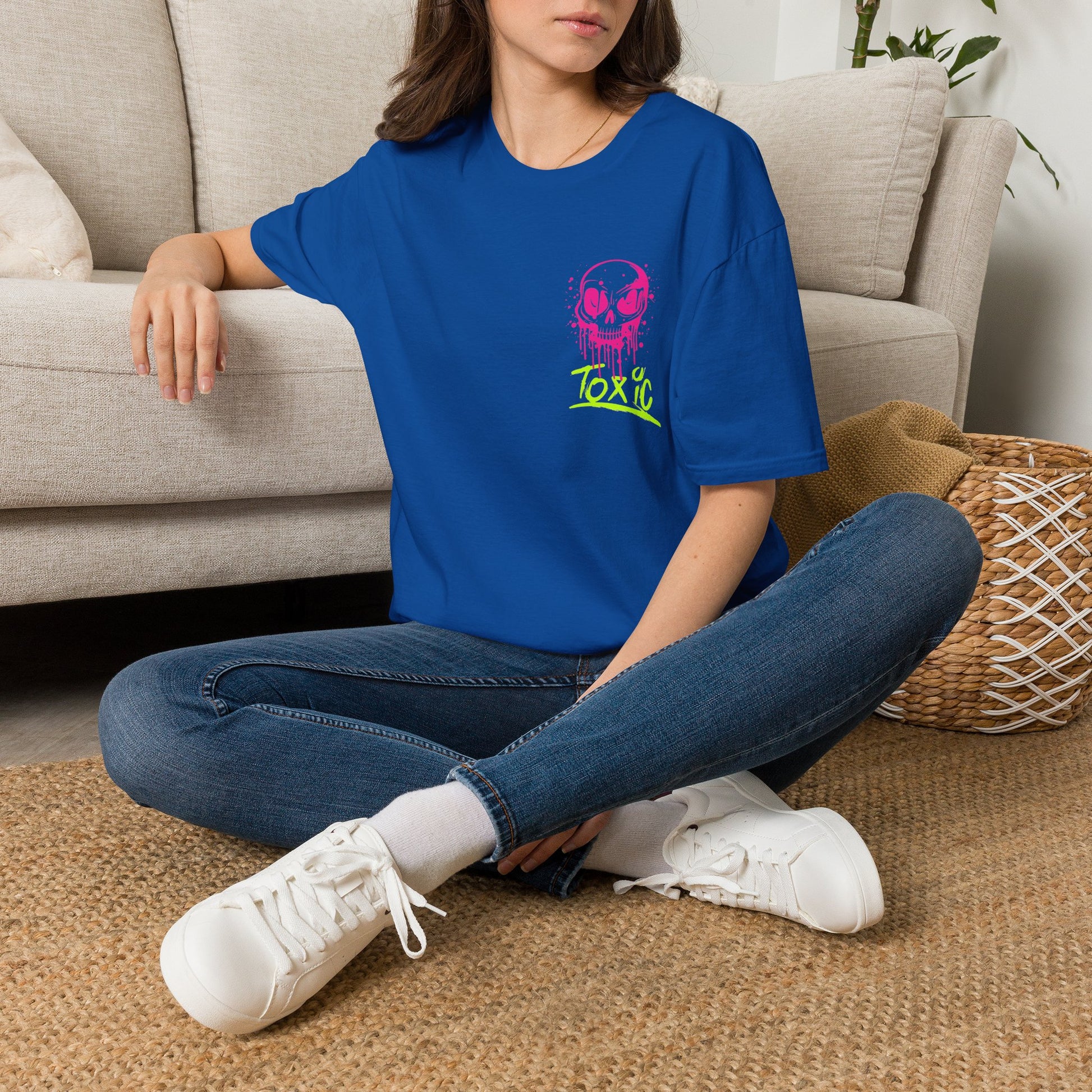 T-Shirt — Neon Drip Skull "Toxic" Graphic