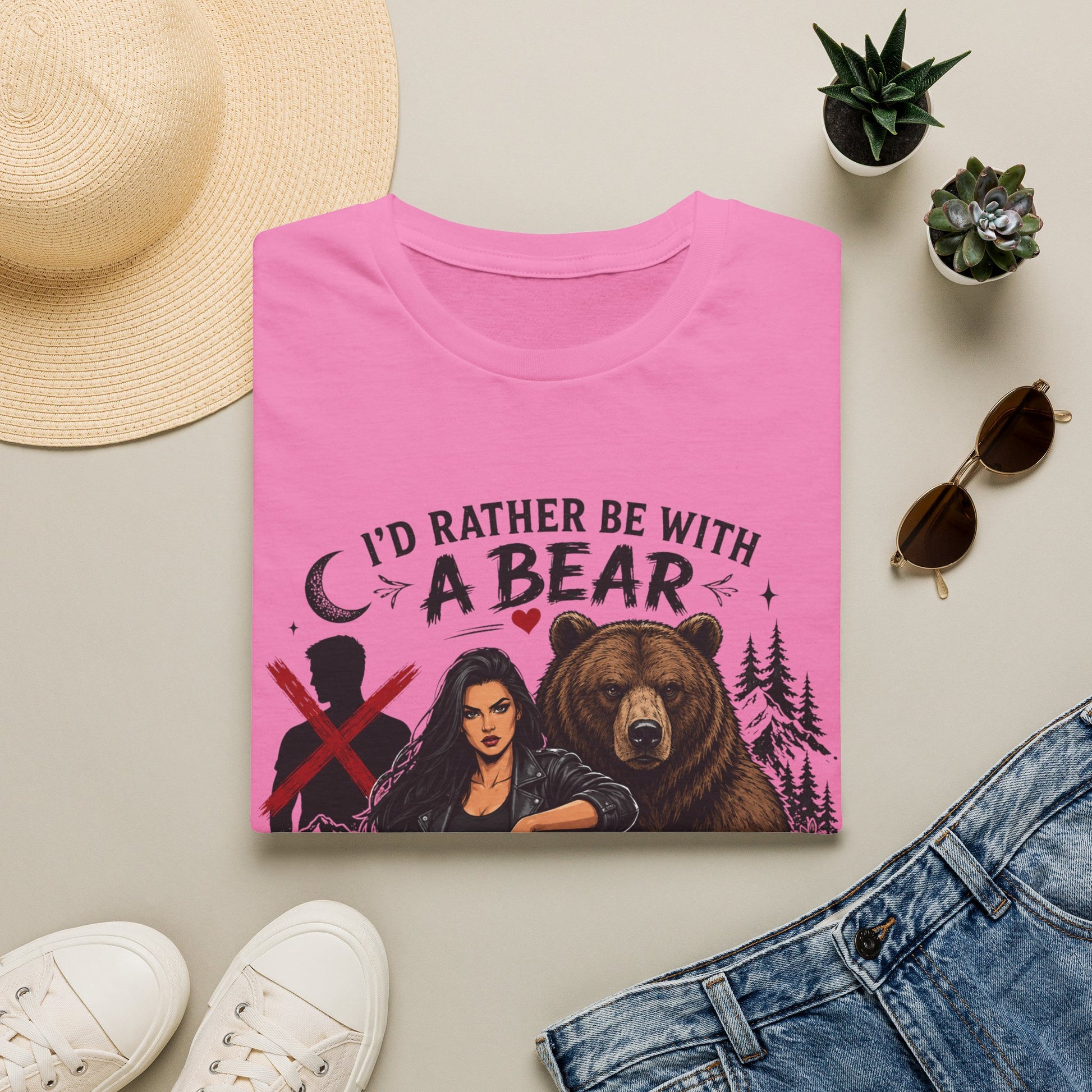 I'd Rather Be With a Bear T-Shirt Than Alone With a Man T-Shirt