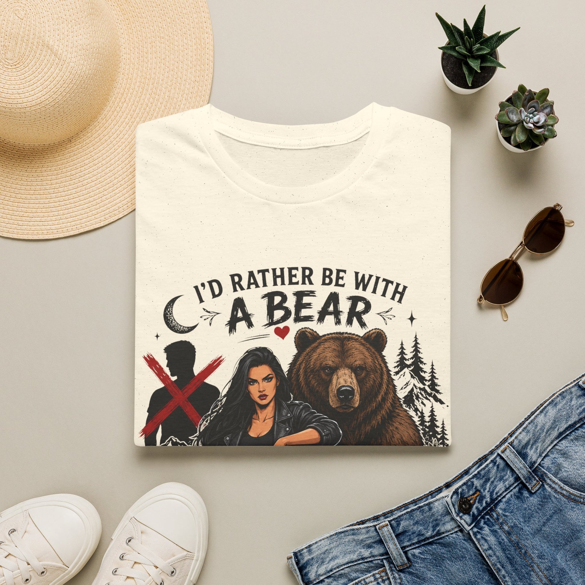I'd Rather Be With a Bear T-Shirt Than Alone With a Man T-Shirt