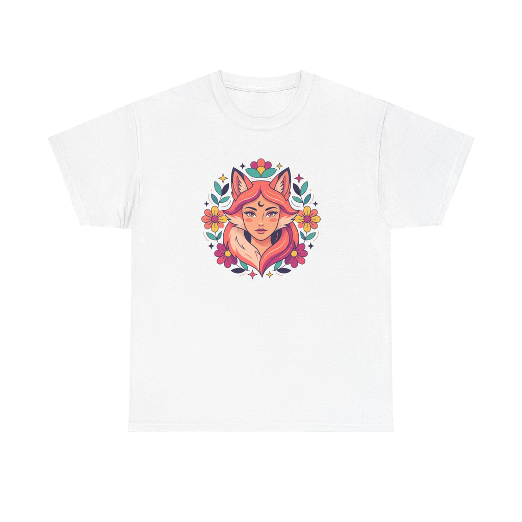 Fox Spirit Tee — Floral Fox Face Graphic Shirt
