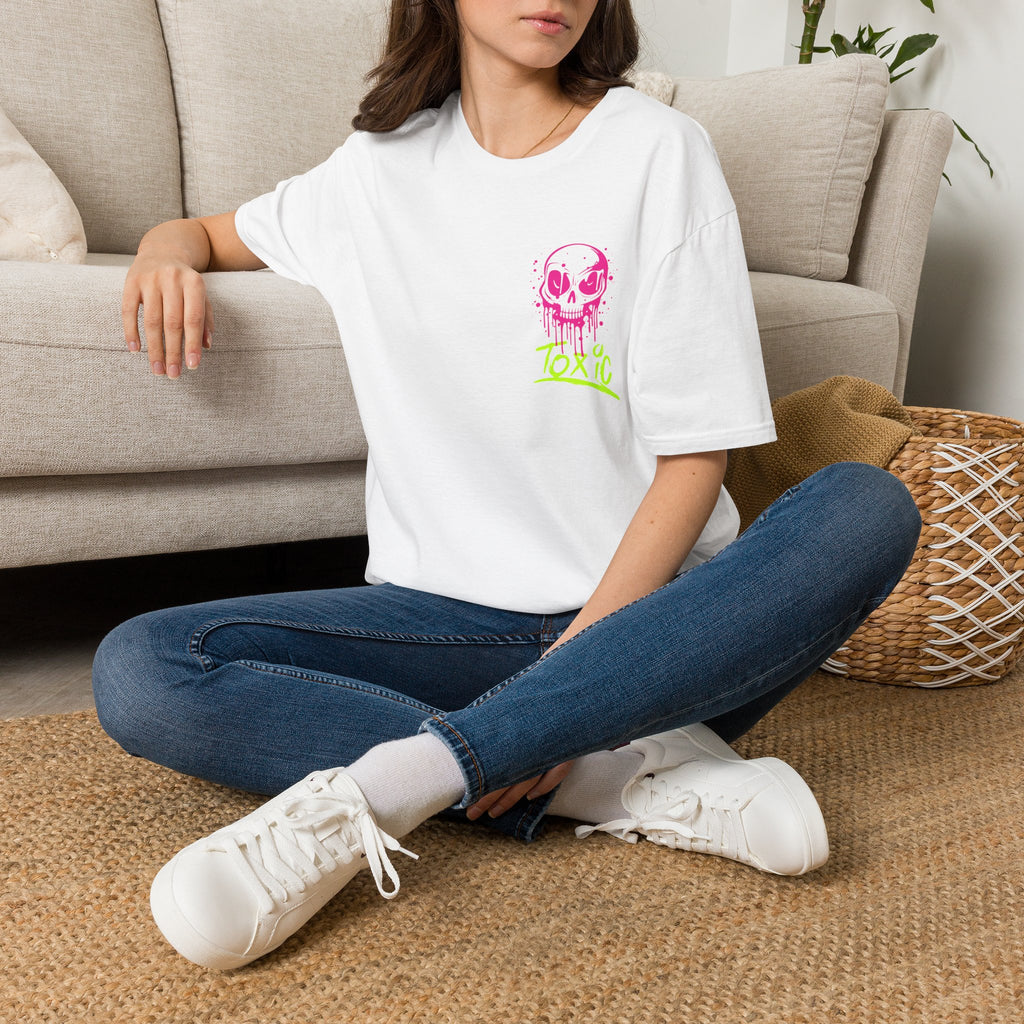 T-Shirt — Neon Drip Skull "Toxic" Graphic