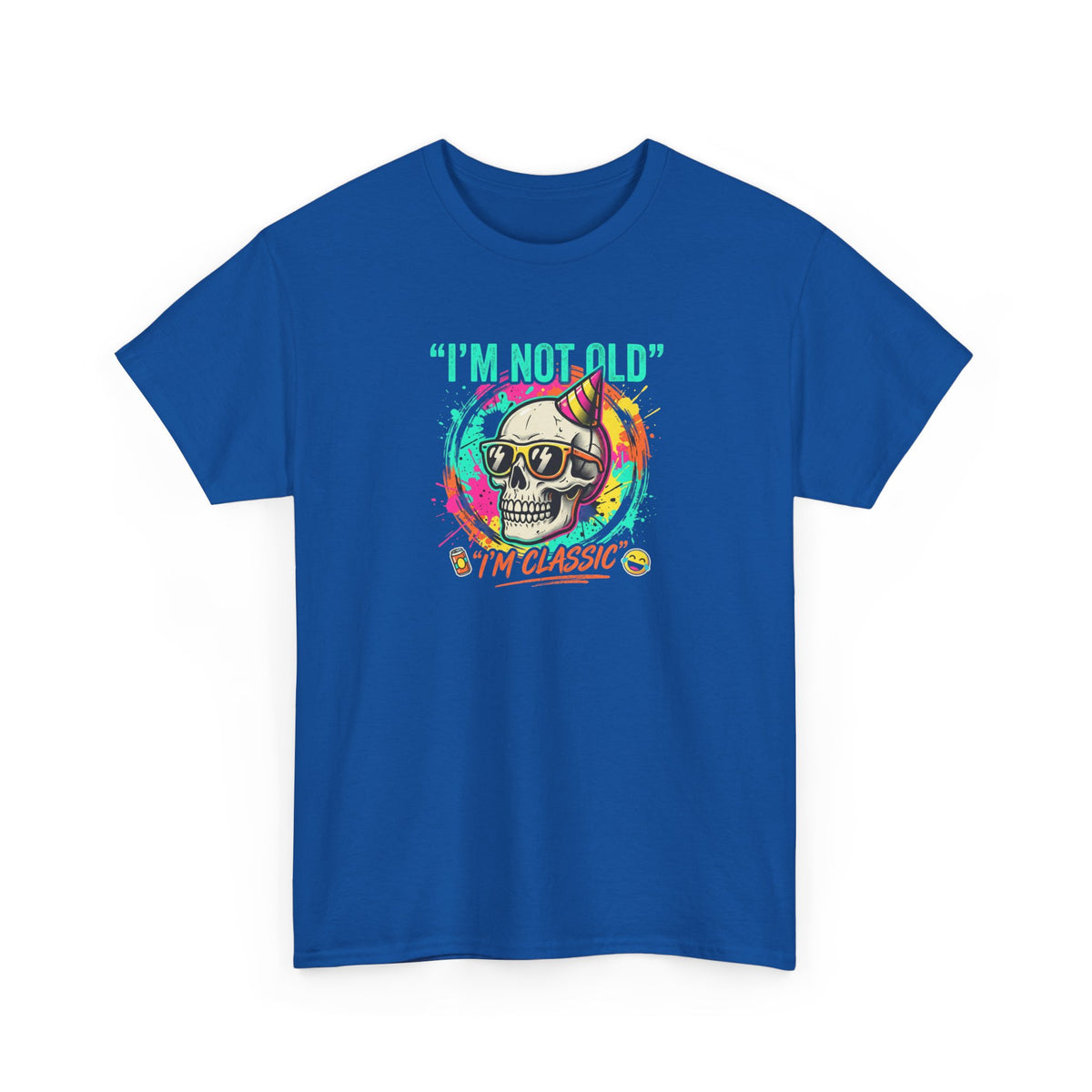 Vintage Skull Tee - "I'm Not Old, I'm Classic" Retro Skull Birthday Shirt