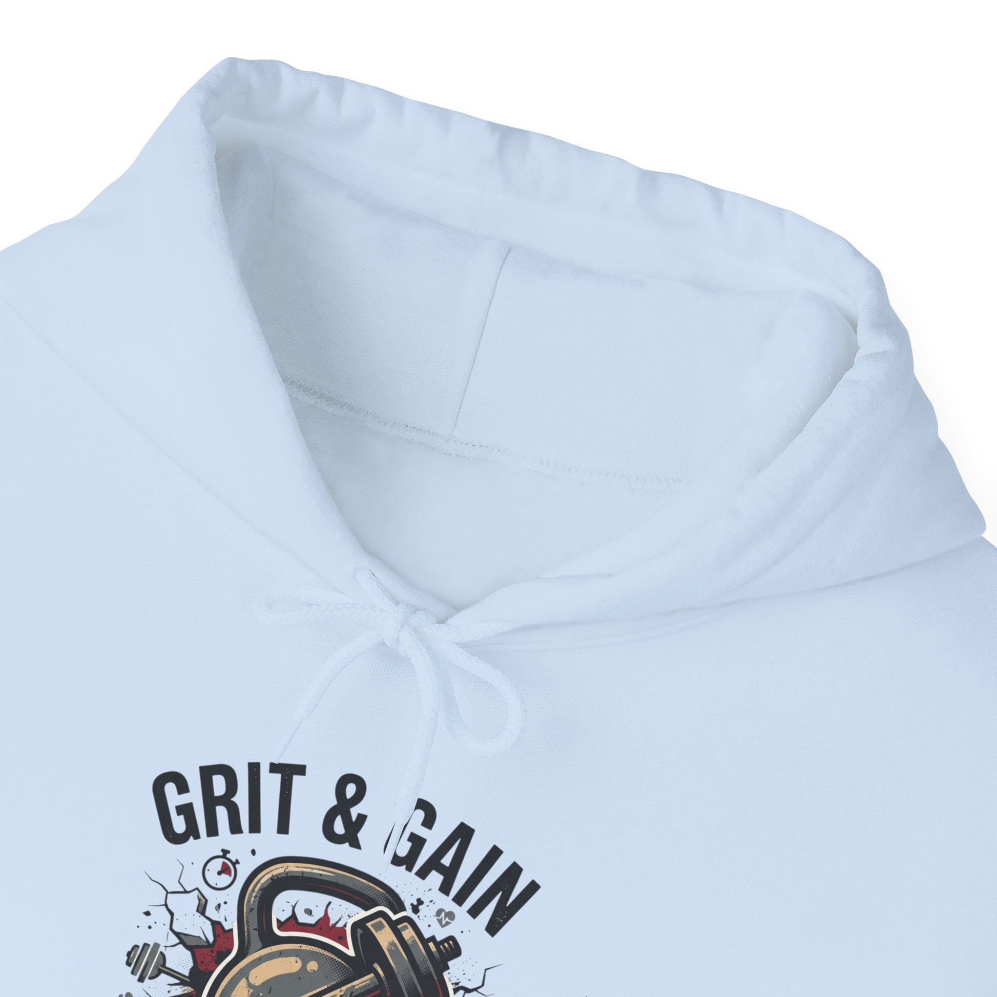 Grit & Gain Weightlifting Hoodie — Motivational Gym Pullover for Lifters