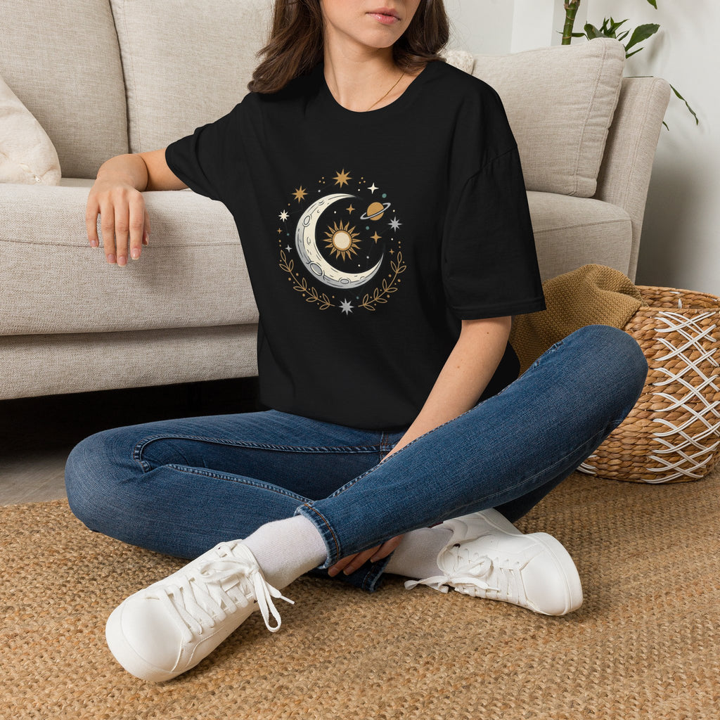 Celestial Moon & Sun Tee — Vintage Astrology Graphic T-Shirt