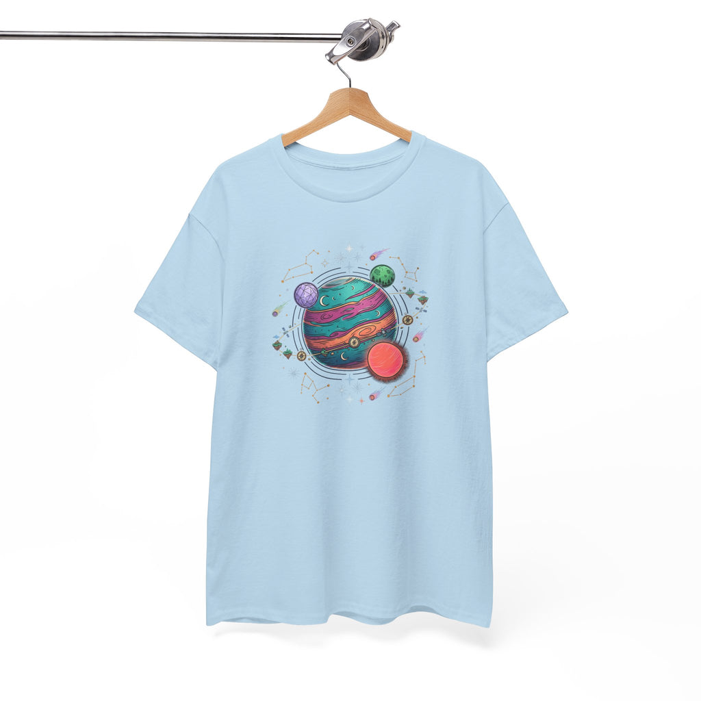 Planetary Watercolor Tee — Colorful Space Graphic T-Shirt