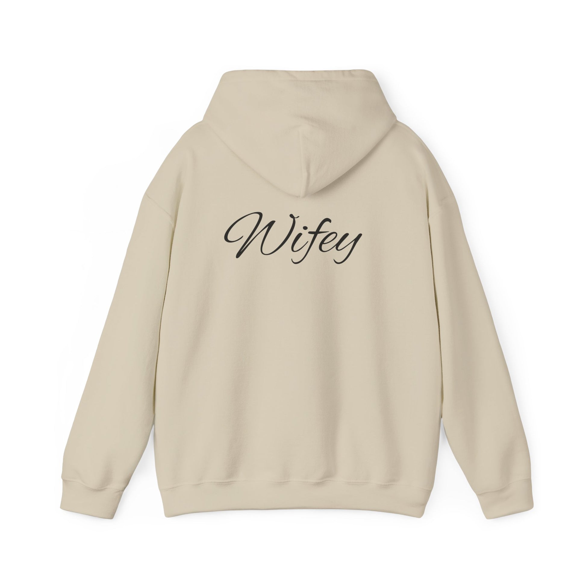 Wifey Back Print Customise Hoodie – Bridal Minimal Moon Goddess Graphic Pullover - Custom Text - Unique just for you