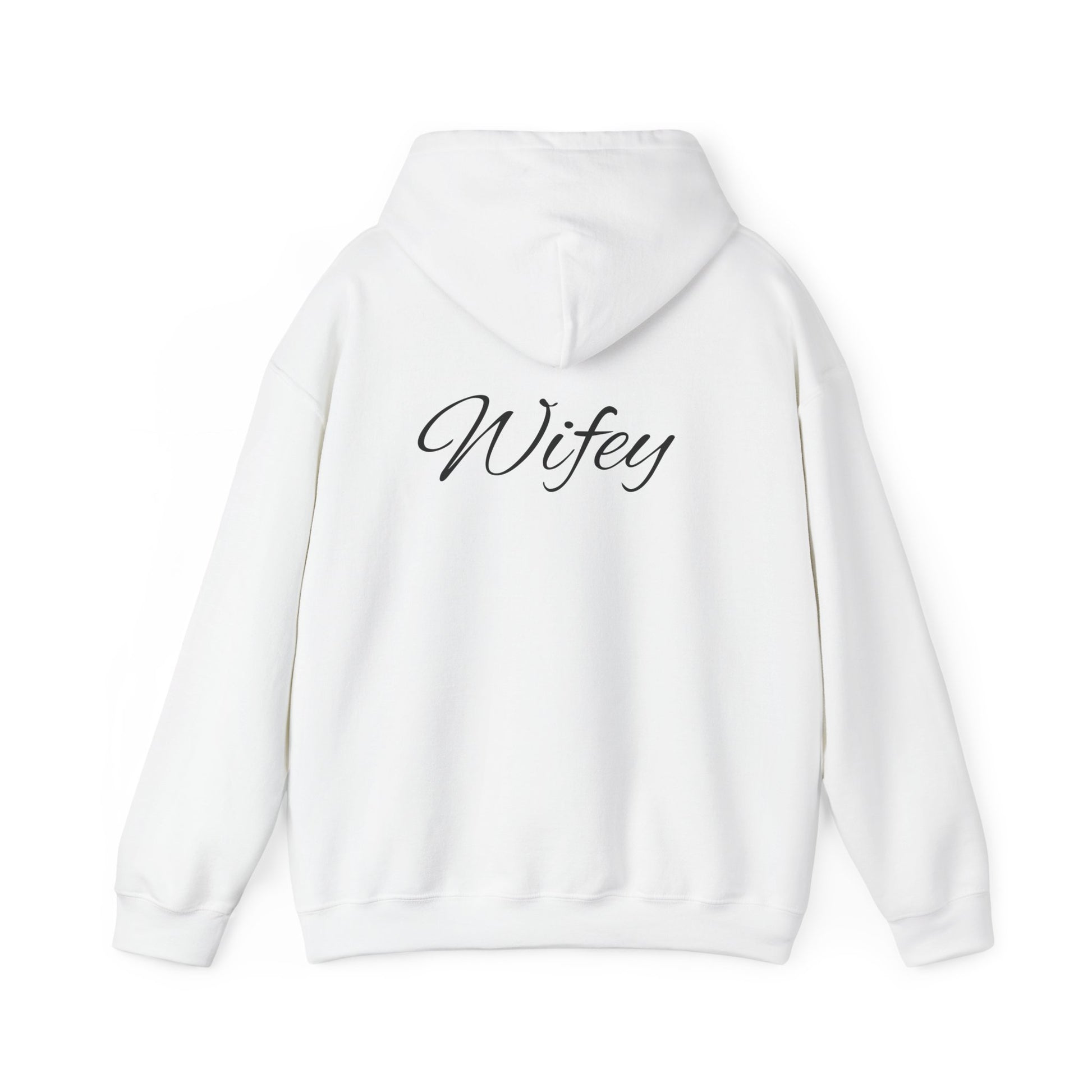 Wifey Back Print Customise Hoodie – Bridal Minimal Moon Goddess Graphic Pullover - Custom Text - Unique just for you
