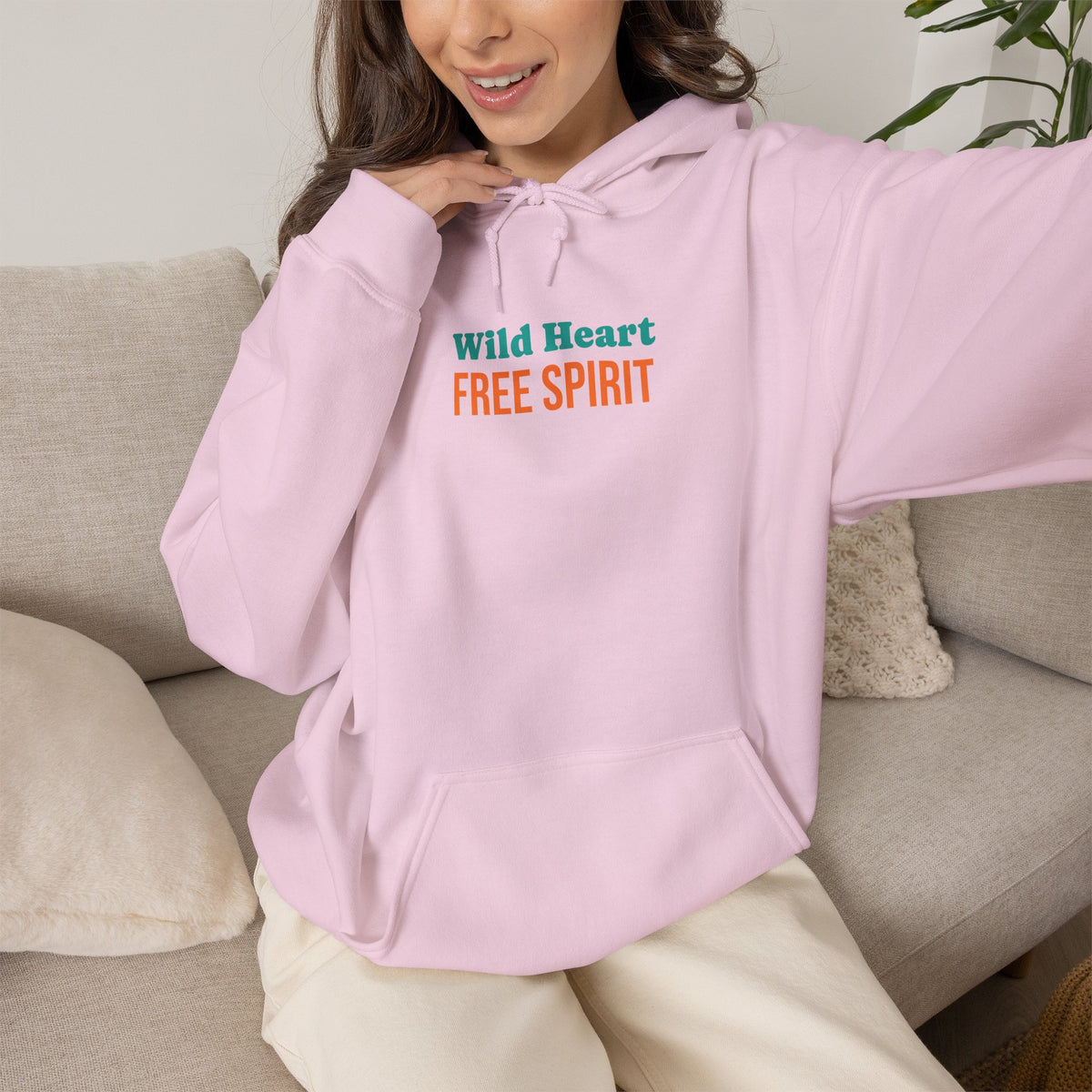 Wild Heart Free Spirit Floral Goddess Fox Hoodie - Front and Back Design