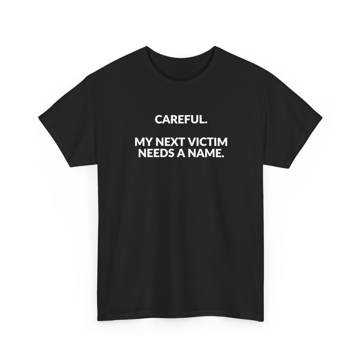 Careful My Next Victim Needs a Name — Funny Writer T-Shirt