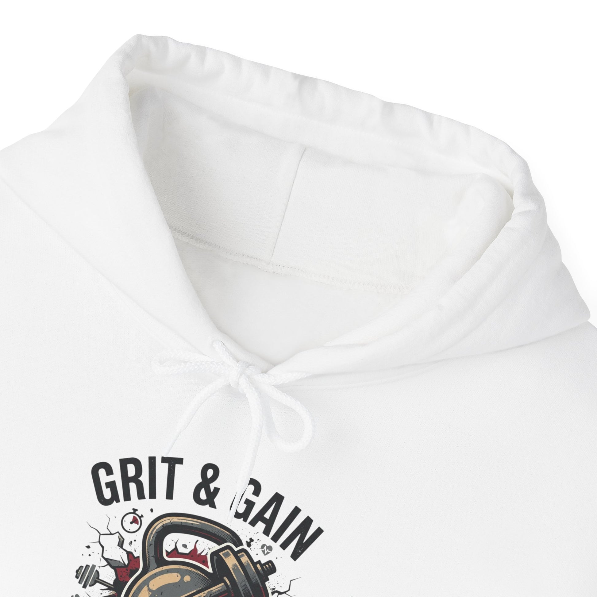 Grit & Gain Weightlifting Hoodie — Motivational Gym Pullover for Lifters