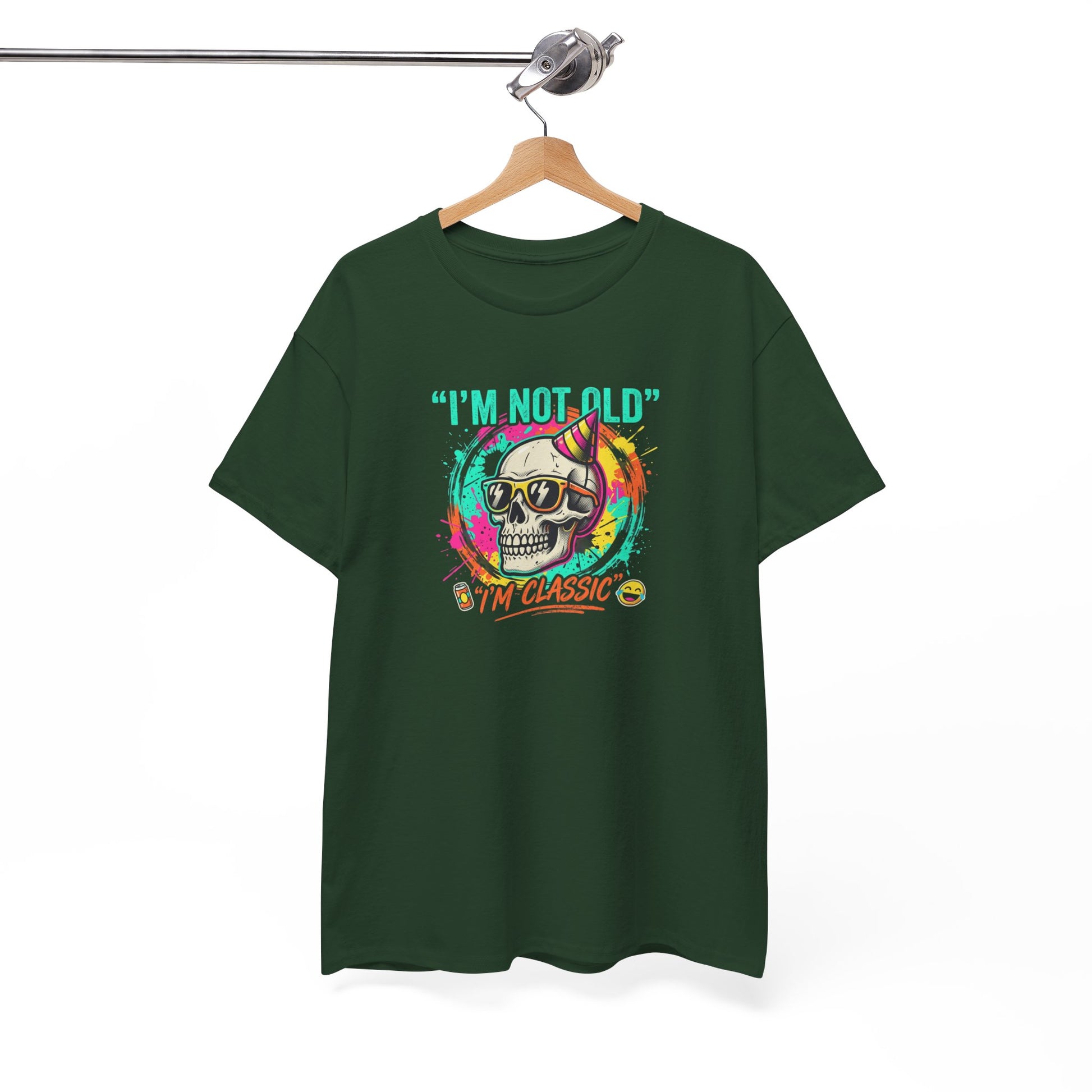 Vintage Skull Tee - "I'm Not Old, I'm Classic" Retro Skull Birthday Shirt