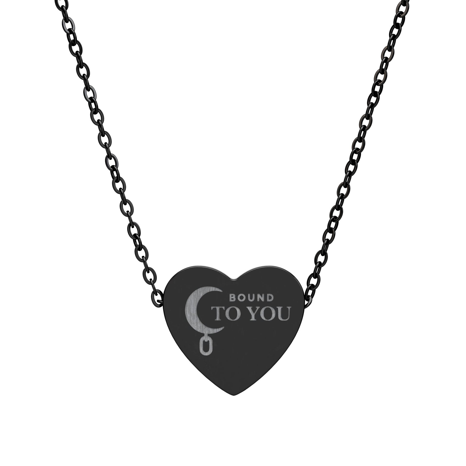 Submission Heart Necklace – “Bound To You” Crescent Moon Pendant | Meaningful Symbolic Jewellery