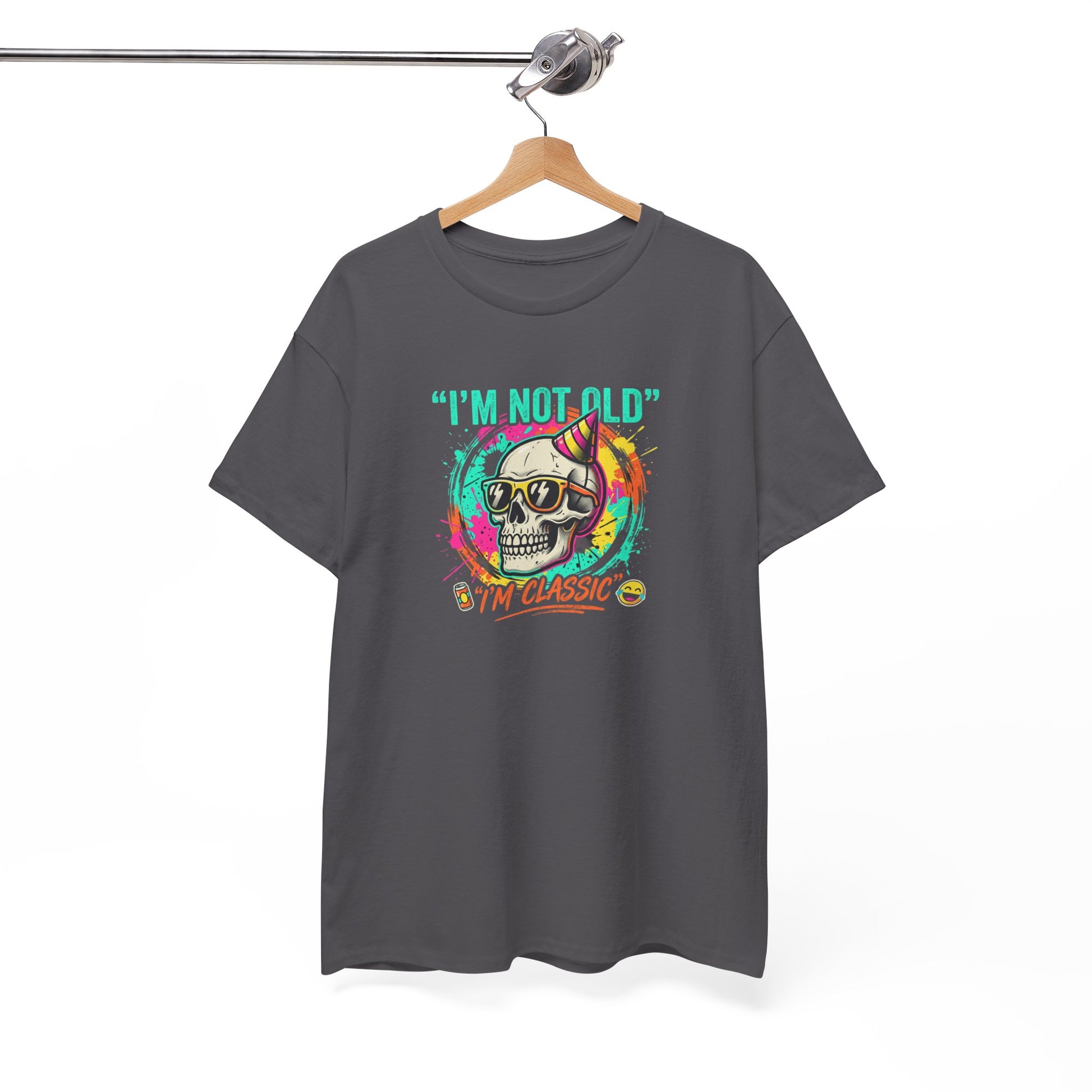 Vintage Skull Tee - "I'm Not Old, I'm Classic" Retro Skull Birthday Shirt