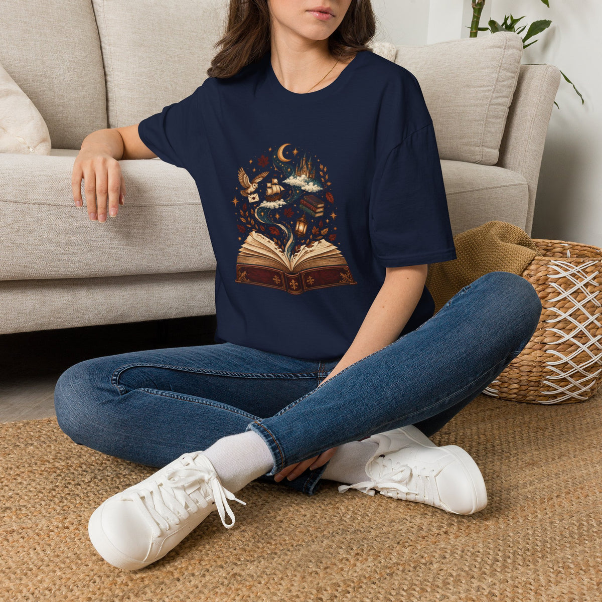 Enchanted Open Book T-Shirt – Magical Reading and Book Lover Design