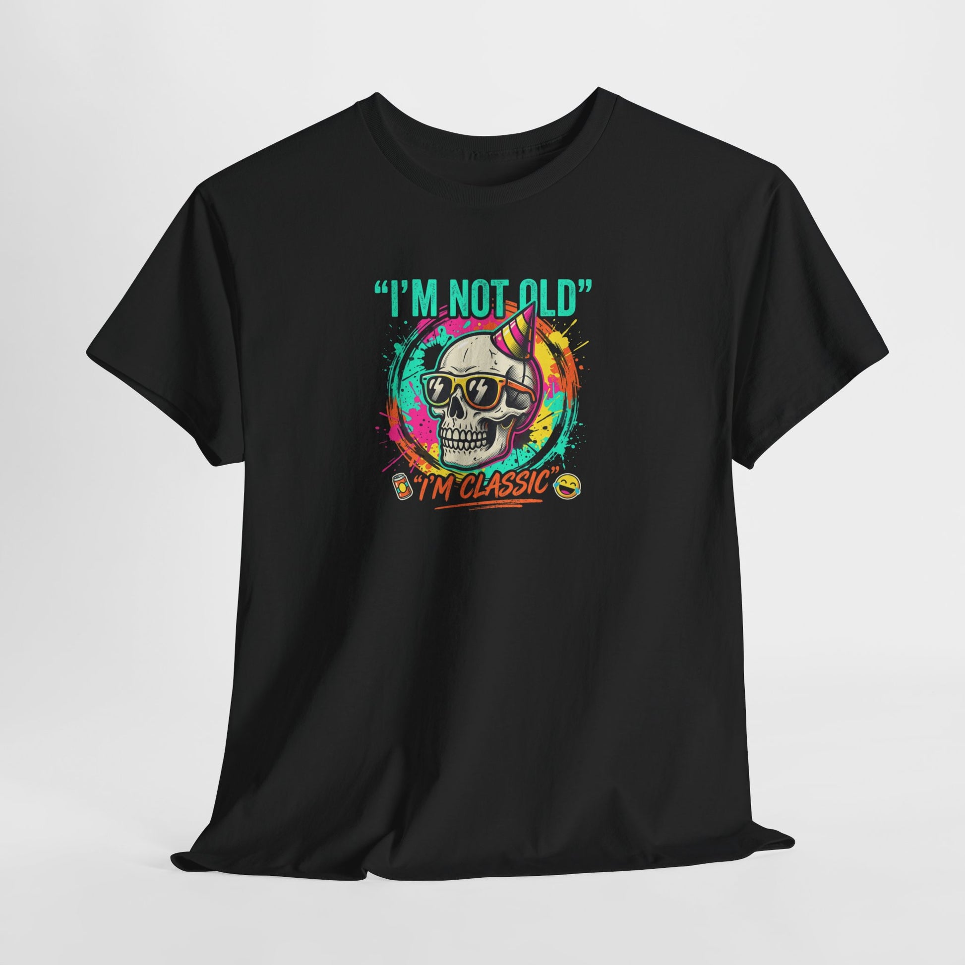Vintage Skull Tee - "I'm Not Old, I'm Classic" Retro Skull Birthday Shirt
