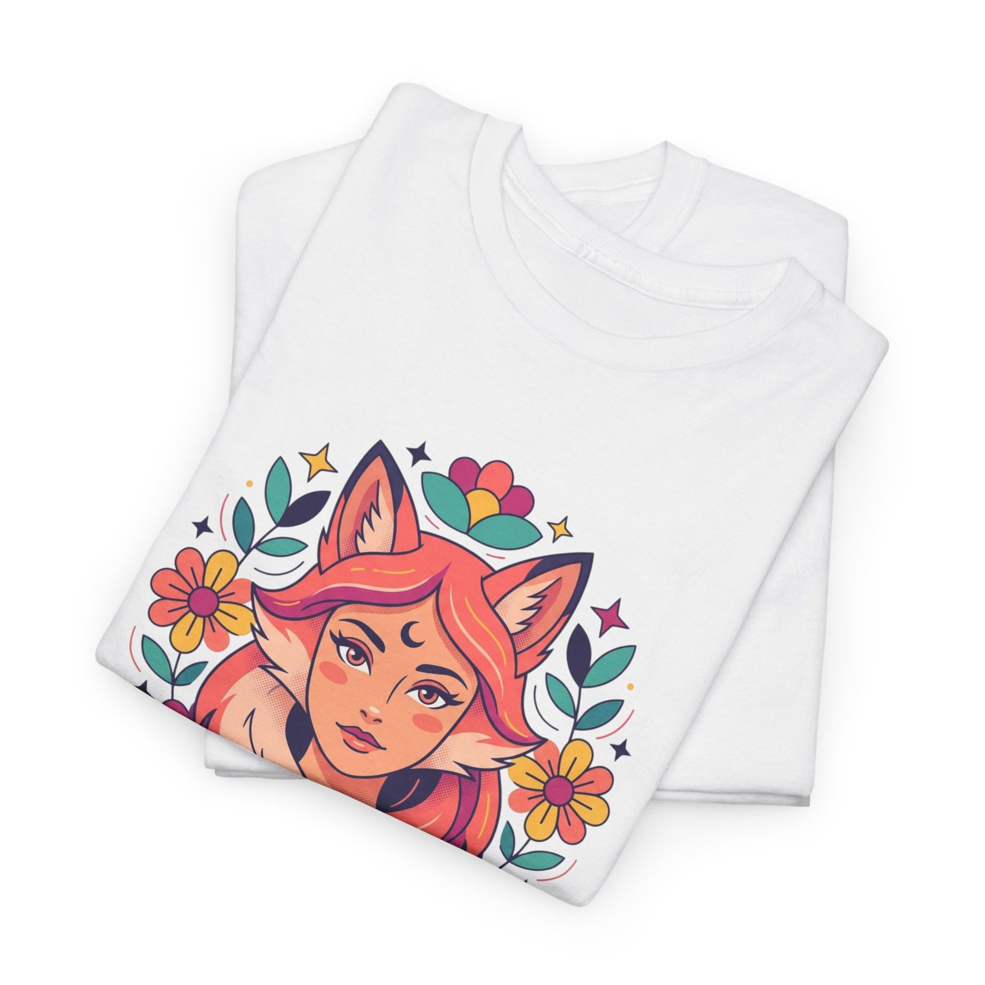 Fox Spirit Tee — Floral Fox Face Graphic Shirt