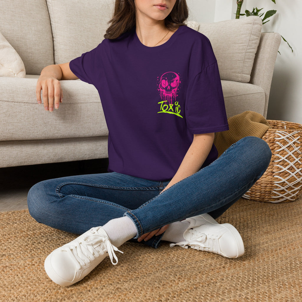 T-Shirt — Neon Drip Skull "Toxic" Graphic