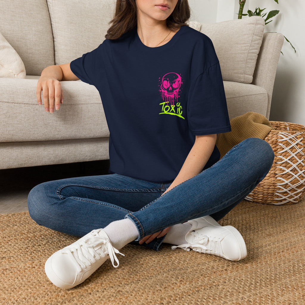 T-Shirt — Neon Drip Skull "Toxic" Graphic