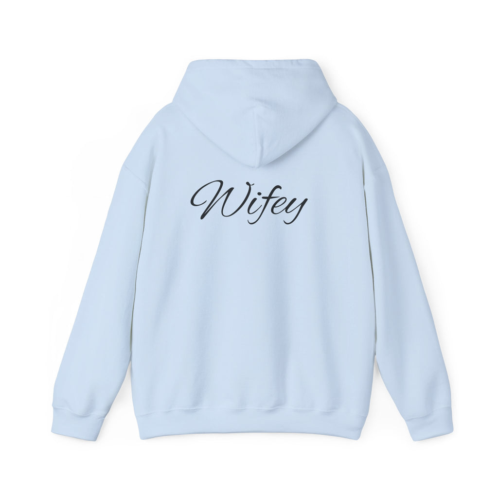 Wifey Back Print Customise Hoodie – Bridal Minimal Moon Goddess Graphic Pullover - Custom Text - Unique just for you