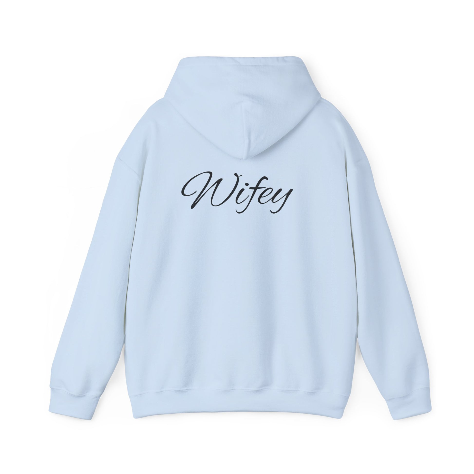 Wifey Back Print Customise Hoodie – Bridal Minimal Moon Goddess Graphic Pullover - Custom Text - Unique just for you