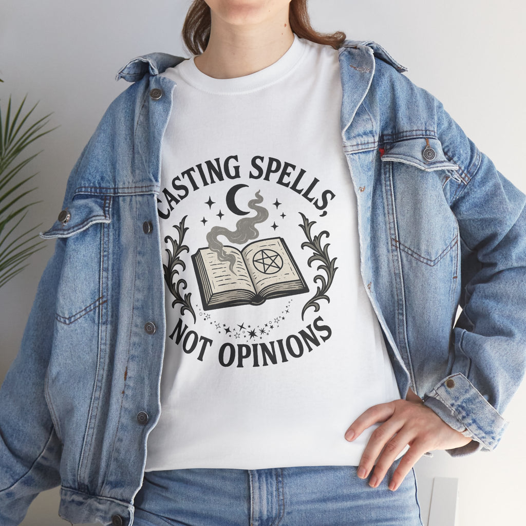 Casting Spells Not Opinions T-Shirt – Witchy Magic Graphic Tee