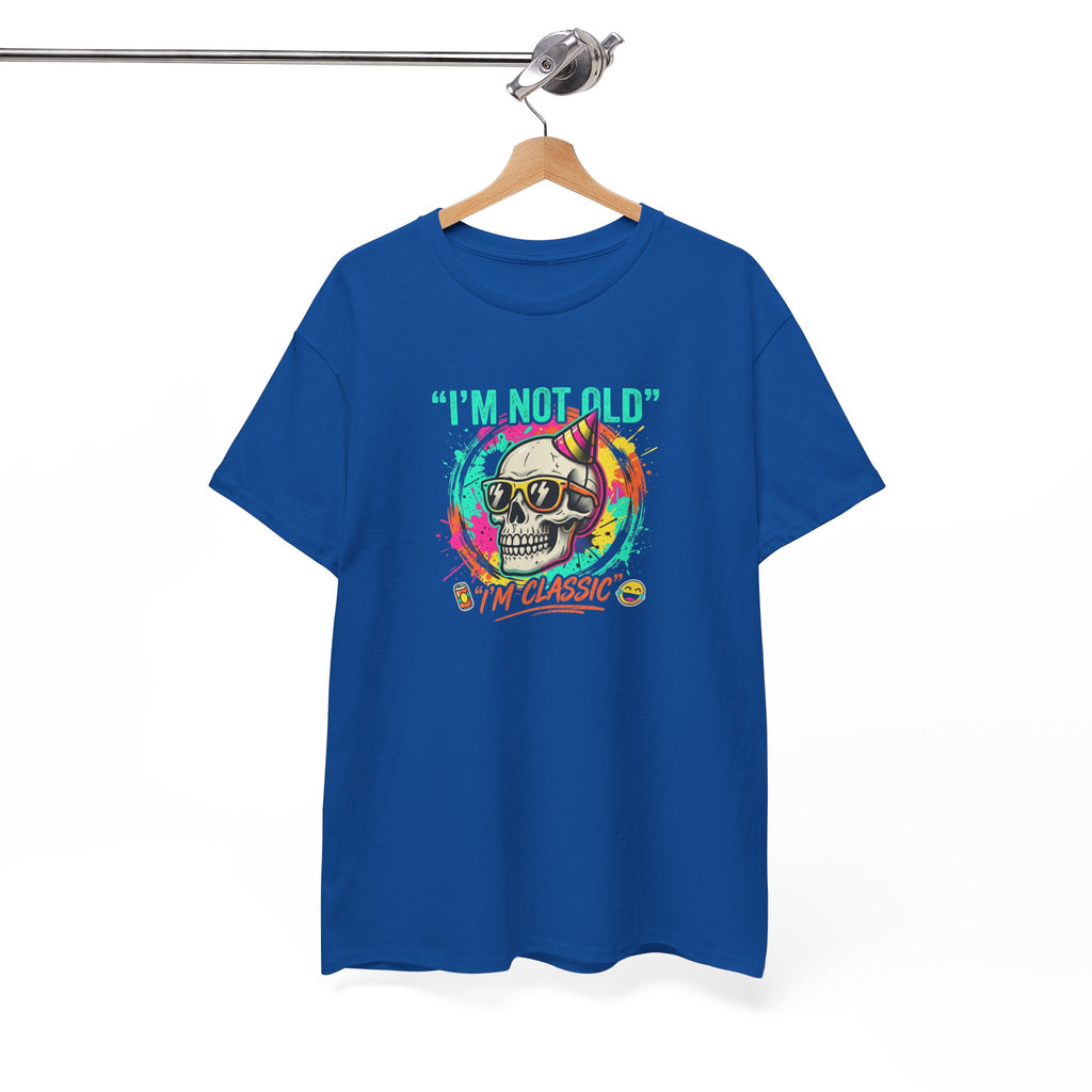 Vintage Skull Tee - "I'm Not Old, I'm Classic" Retro Skull Birthday Shirt