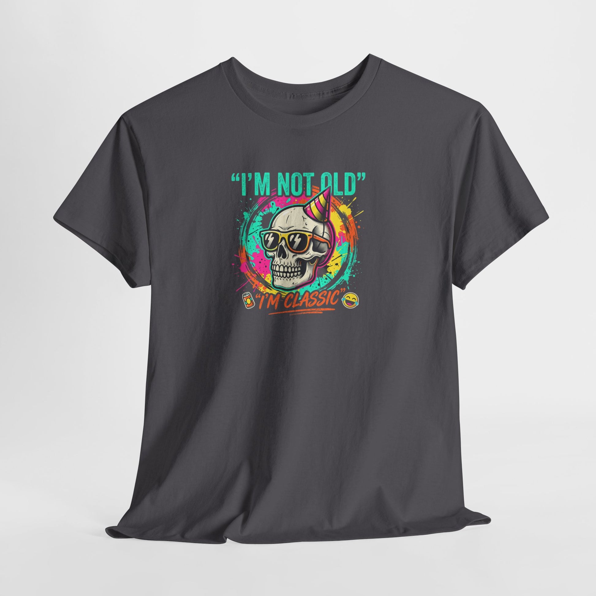 Vintage Skull Tee - "I'm Not Old, I'm Classic" Retro Skull Birthday Shirt