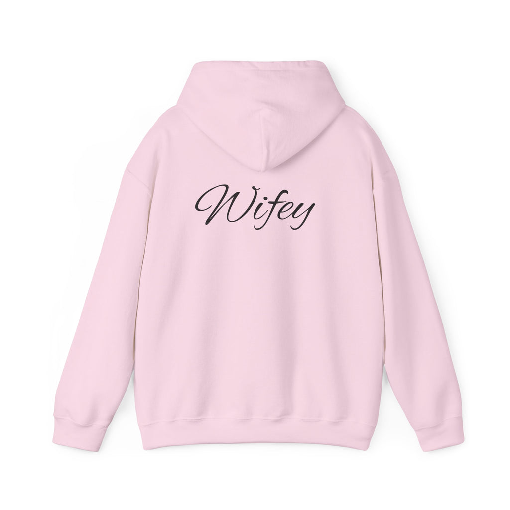 Wifey Back Print Customise Hoodie – Bridal Minimal Moon Goddess Graphic Pullover - Custom Text - Unique just for you