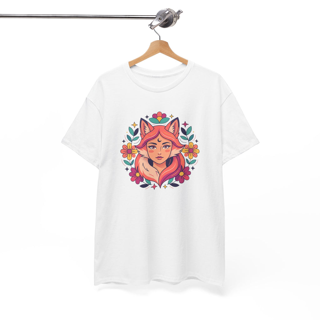 Fox Spirit Tee — Floral Fox Face Graphic Shirt