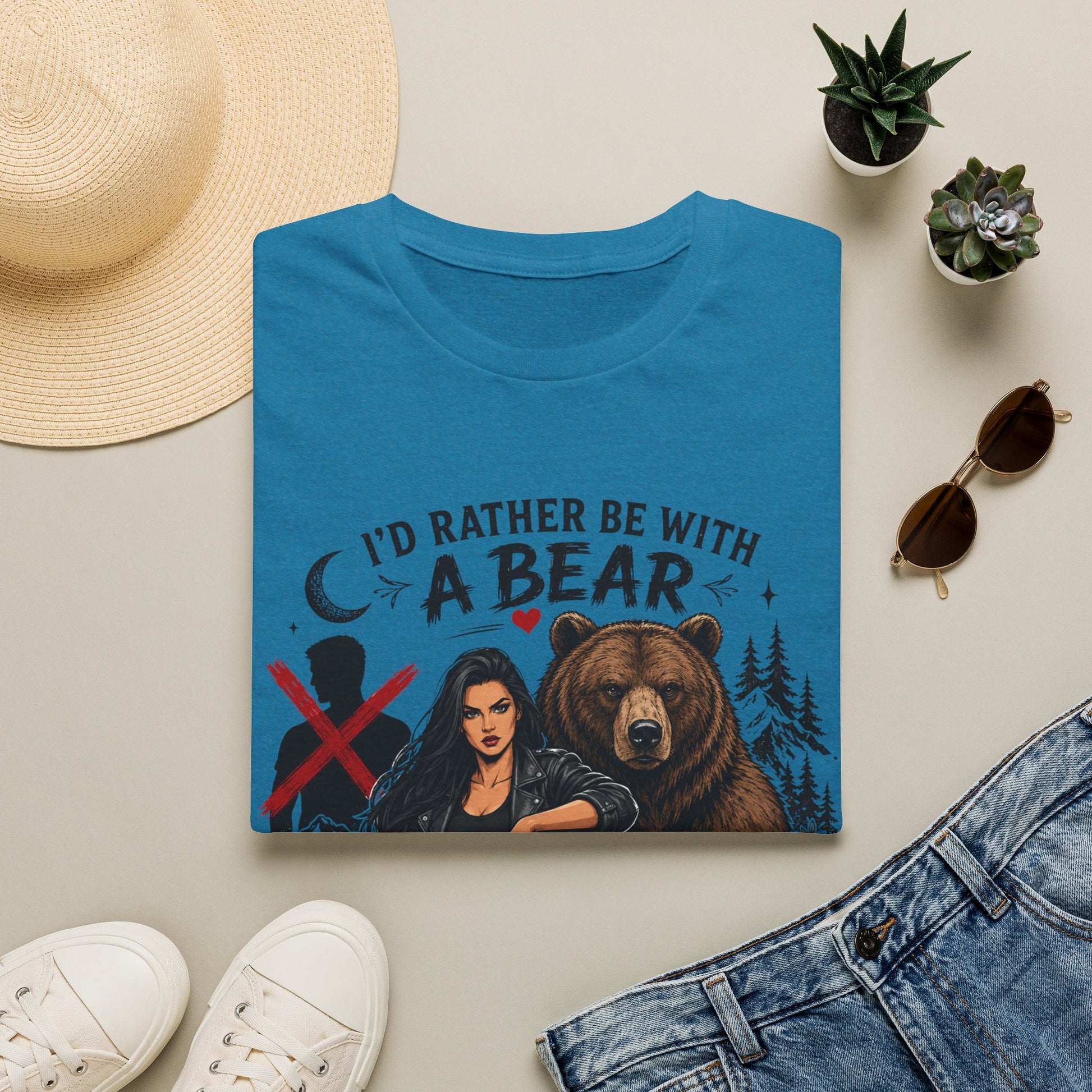 I'd Rather Be With a Bear T-Shirt Than Alone With a Man T-Shirt