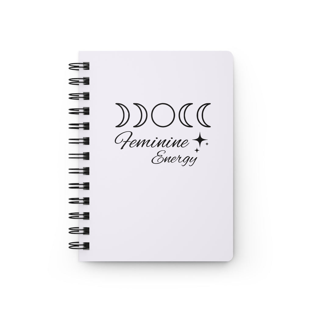 Feminine Energy Spiral Journal — Moon Phase Notebook for Self-Care & Intention Setting