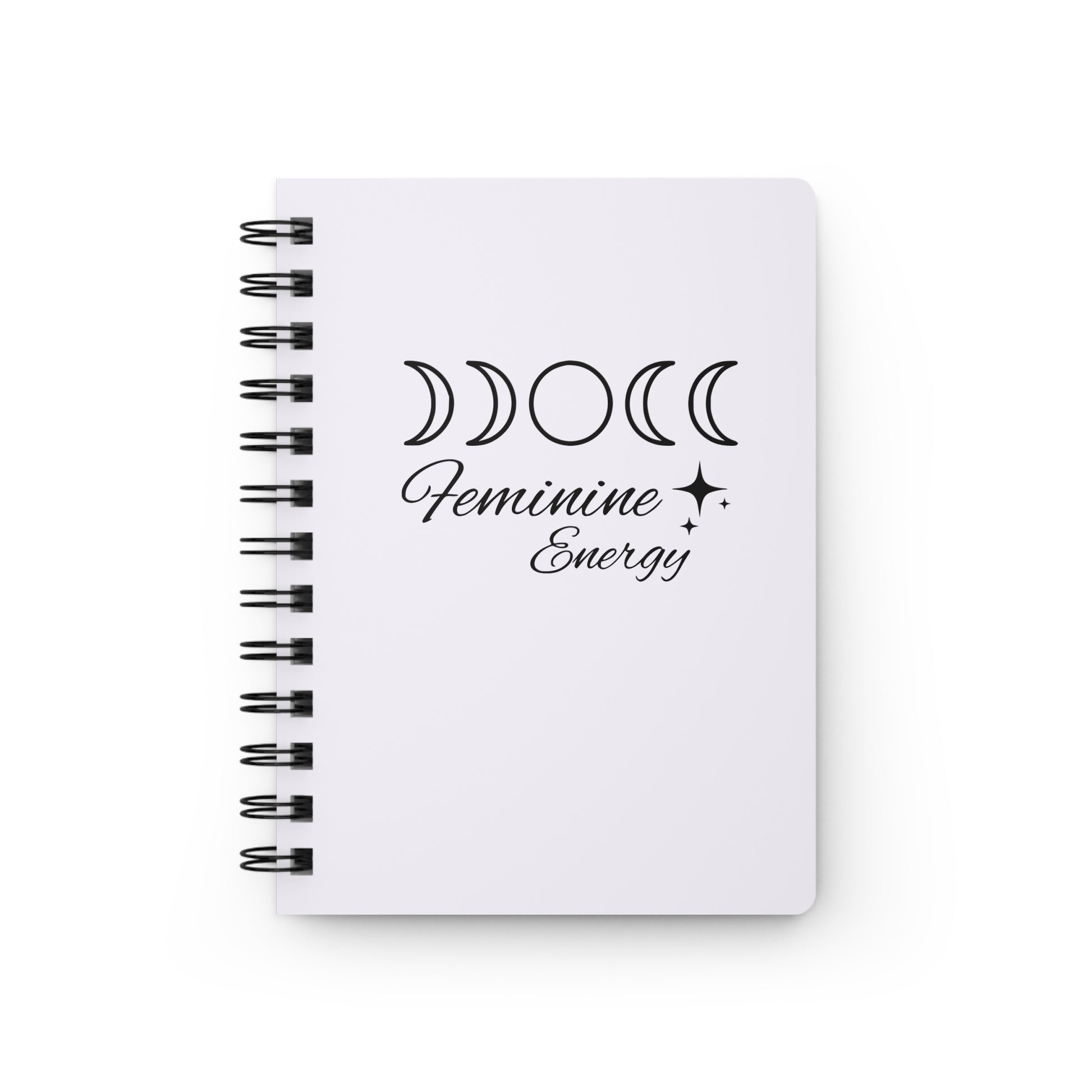 Feminine Energy Spiral Journal — Moon Phase Notebook for Self-Care & Intention Setting