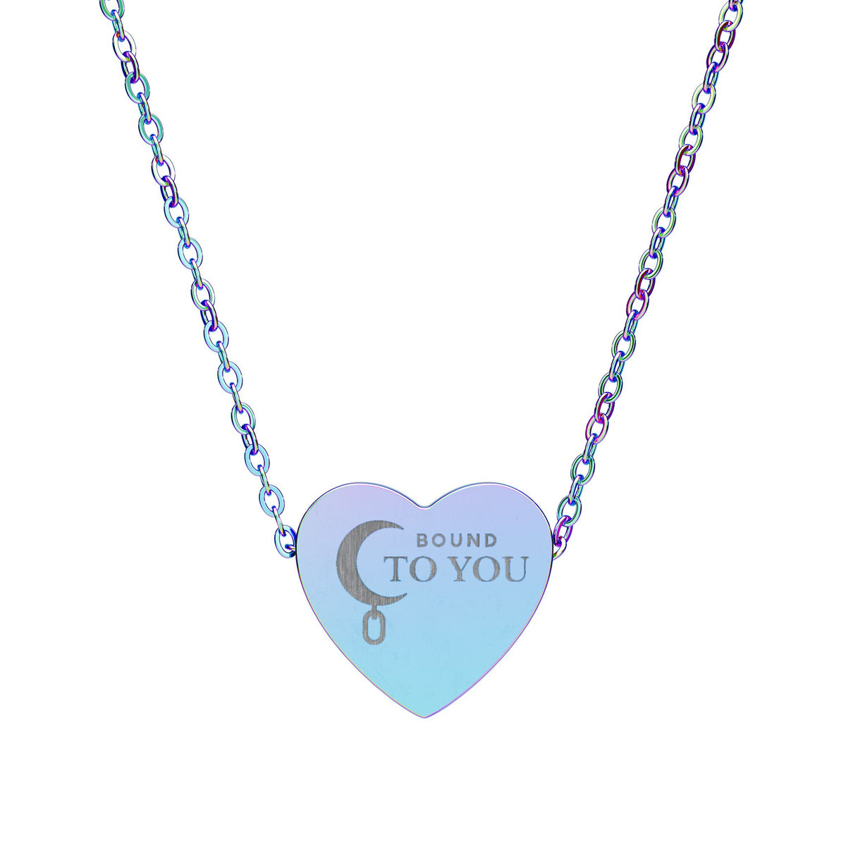 Submission Heart Necklace – “Bound To You” Crescent Moon Pendant | Meaningful Symbolic Jewellery