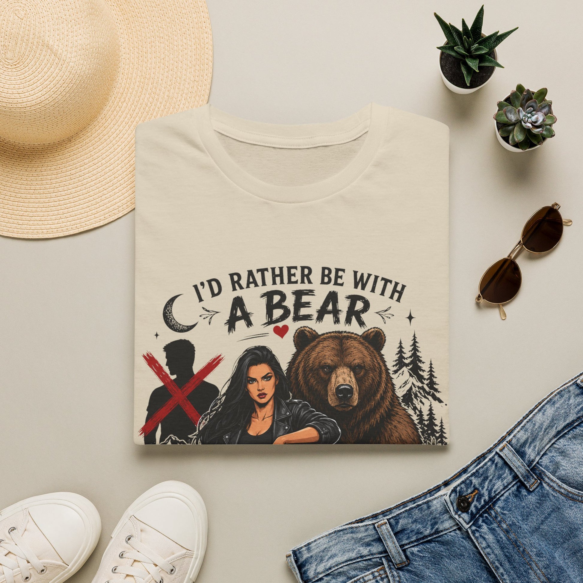 I'd Rather Be With a Bear T-Shirt Than Alone With a Man T-Shirt