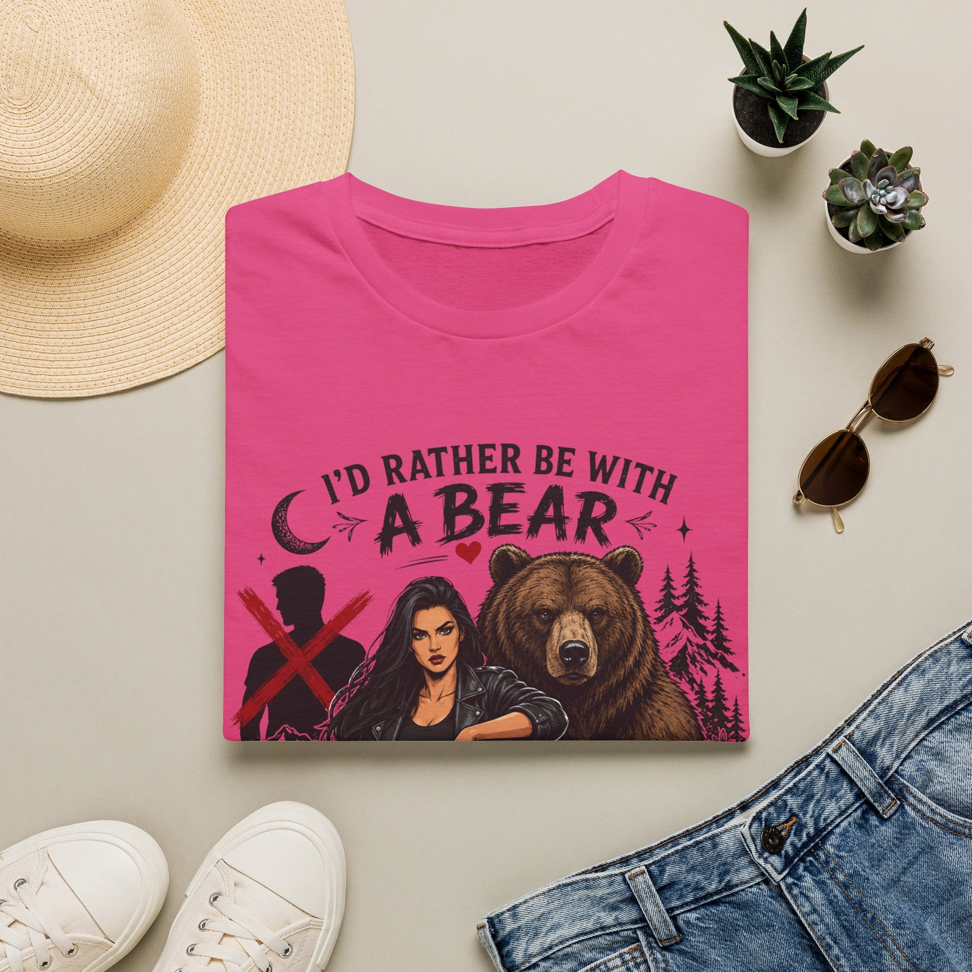 I'd Rather Be With a Bear T-Shirt Than Alone With a Man T-Shirt