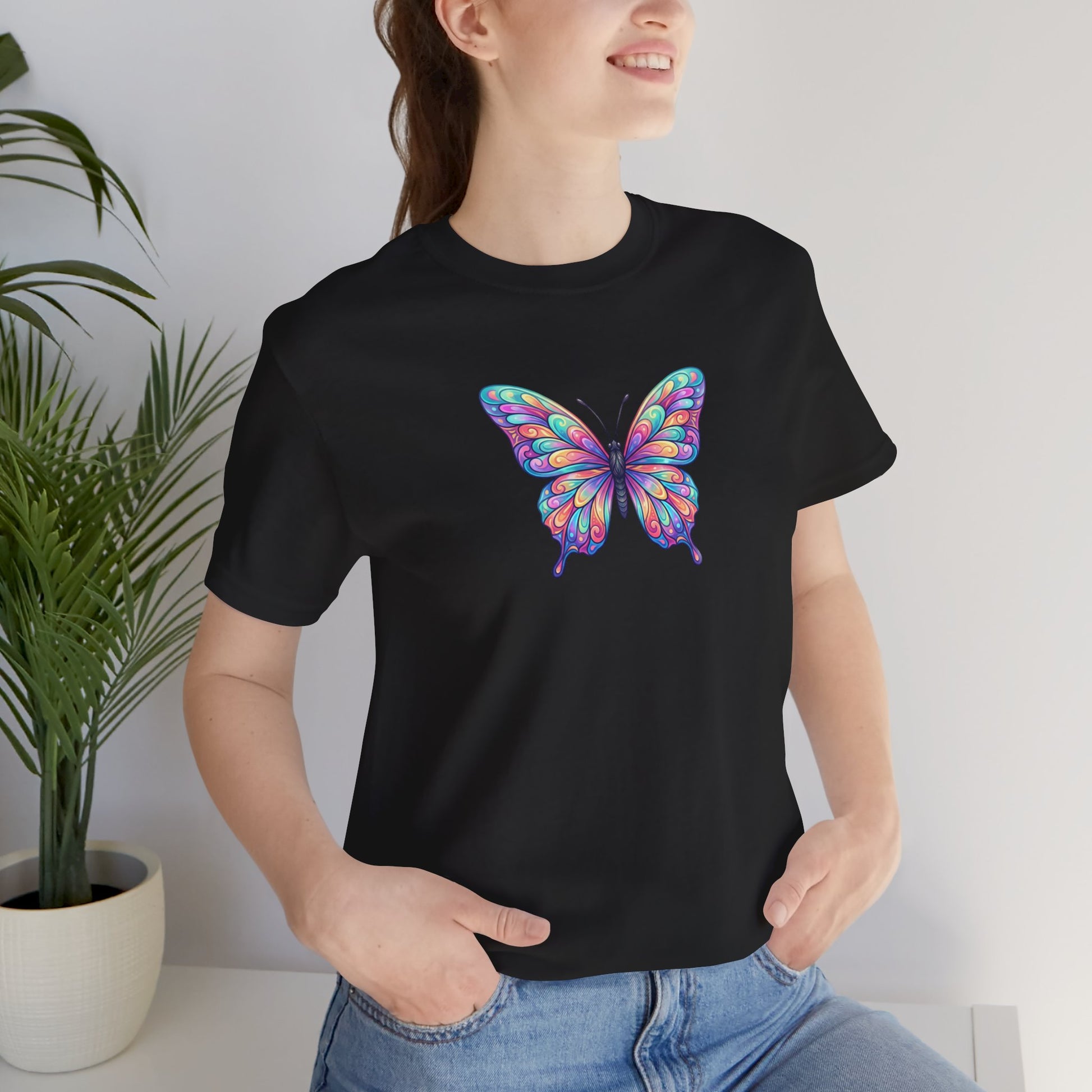 Butterfly Graphic Tee — Colorful Watercolor Butterfly T-Shirt