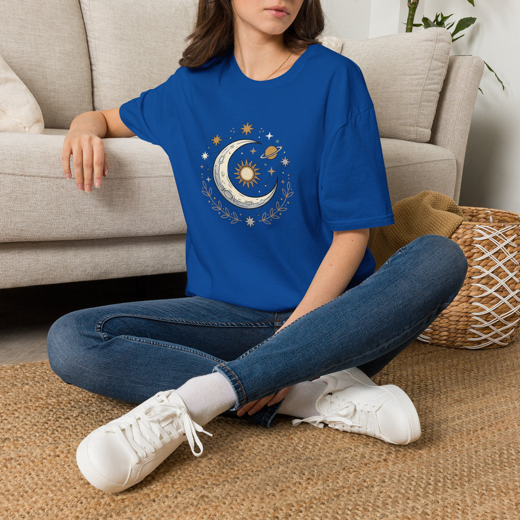 Celestial Moon & Sun Tee — Vintage Astrology Graphic T-Shirt