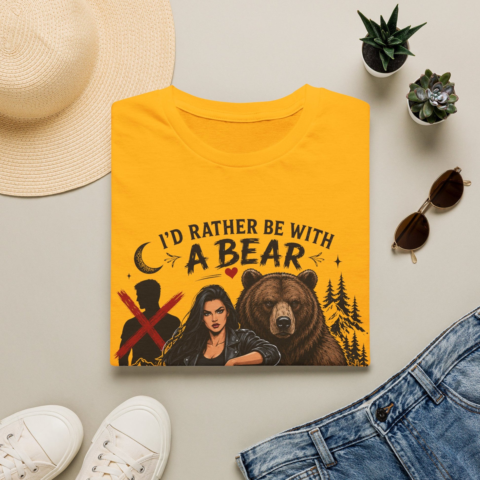 I'd Rather Be With a Bear T-Shirt Than Alone With a Man T-Shirt