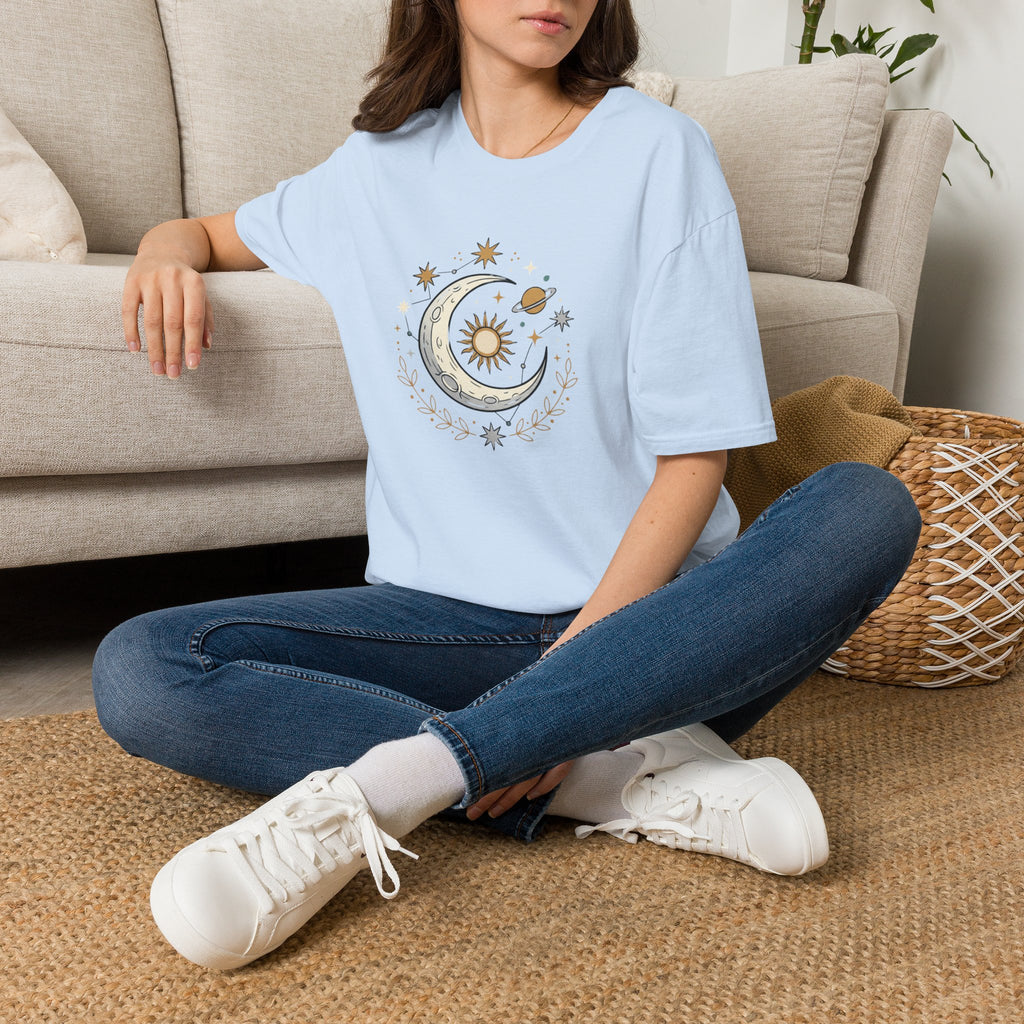 Celestial Moon & Sun Tee — Vintage Astrology Graphic T-Shirt