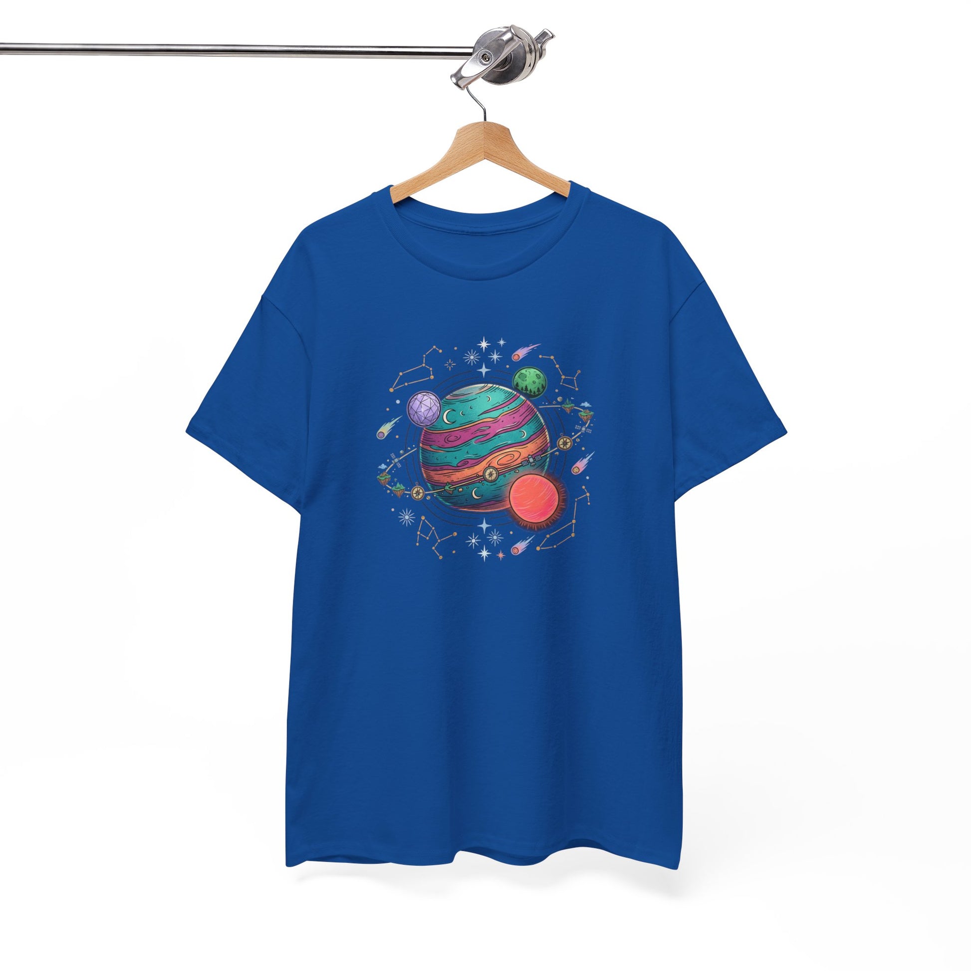 Planetary Watercolor Tee — Colorful Space Graphic T-Shirt