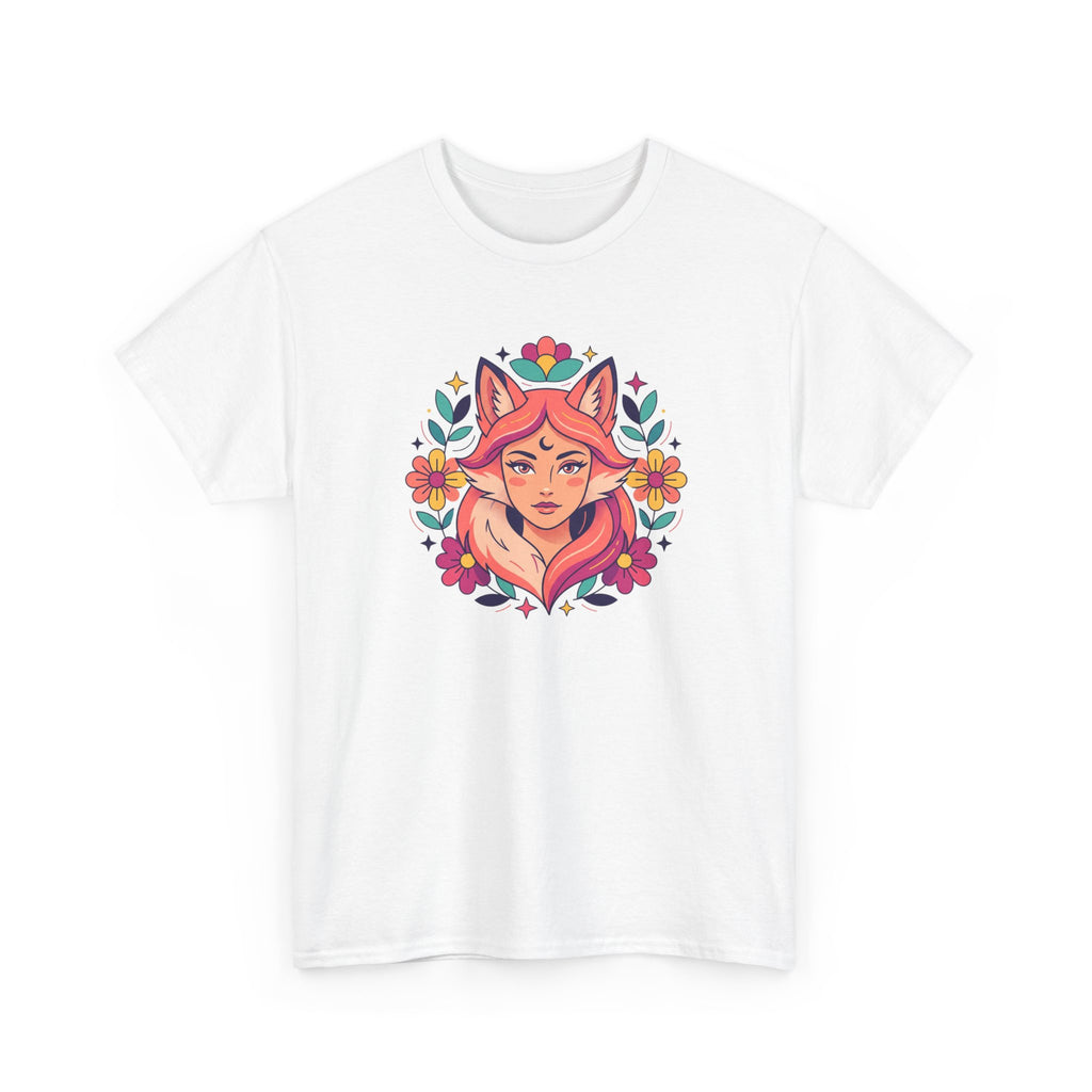 Fox Spirit Tee — Floral Fox Face Graphic Shirt