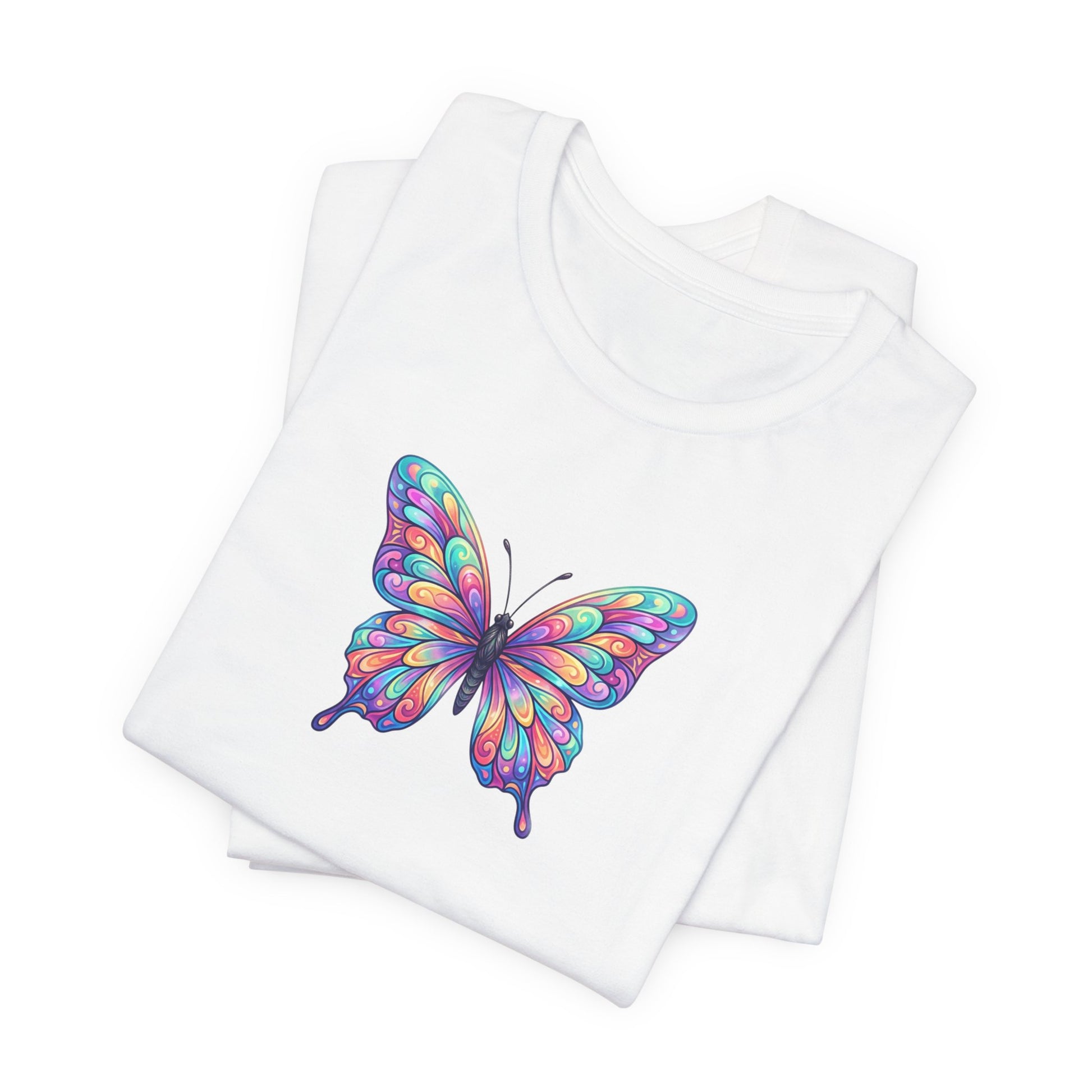 Butterfly Graphic Tee — Colorful Watercolor Butterfly T-Shirt