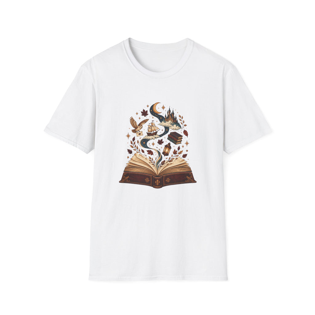 Enchanted Open Book T-Shirt – Magical Reading and Book Lover Design
