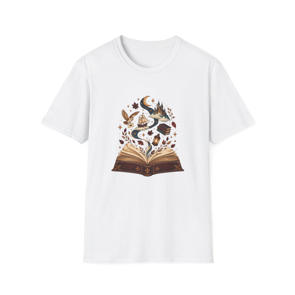 Enchanted Open Book T-Shirt – Magical Reading and Book Lover Design