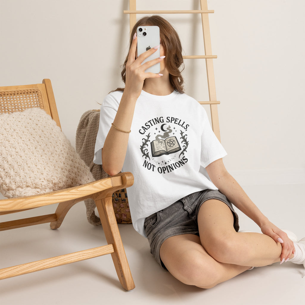 Casting Spells Not Opinions T-Shirt – Witchy Magic Graphic Tee