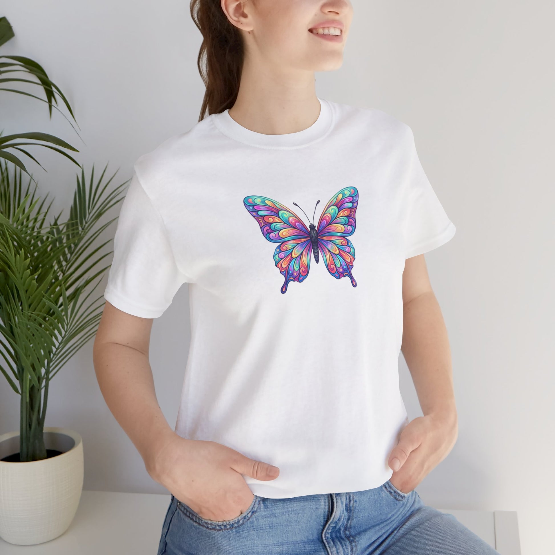 Butterfly Graphic Tee — Colorful Watercolor Butterfly T-Shirt
