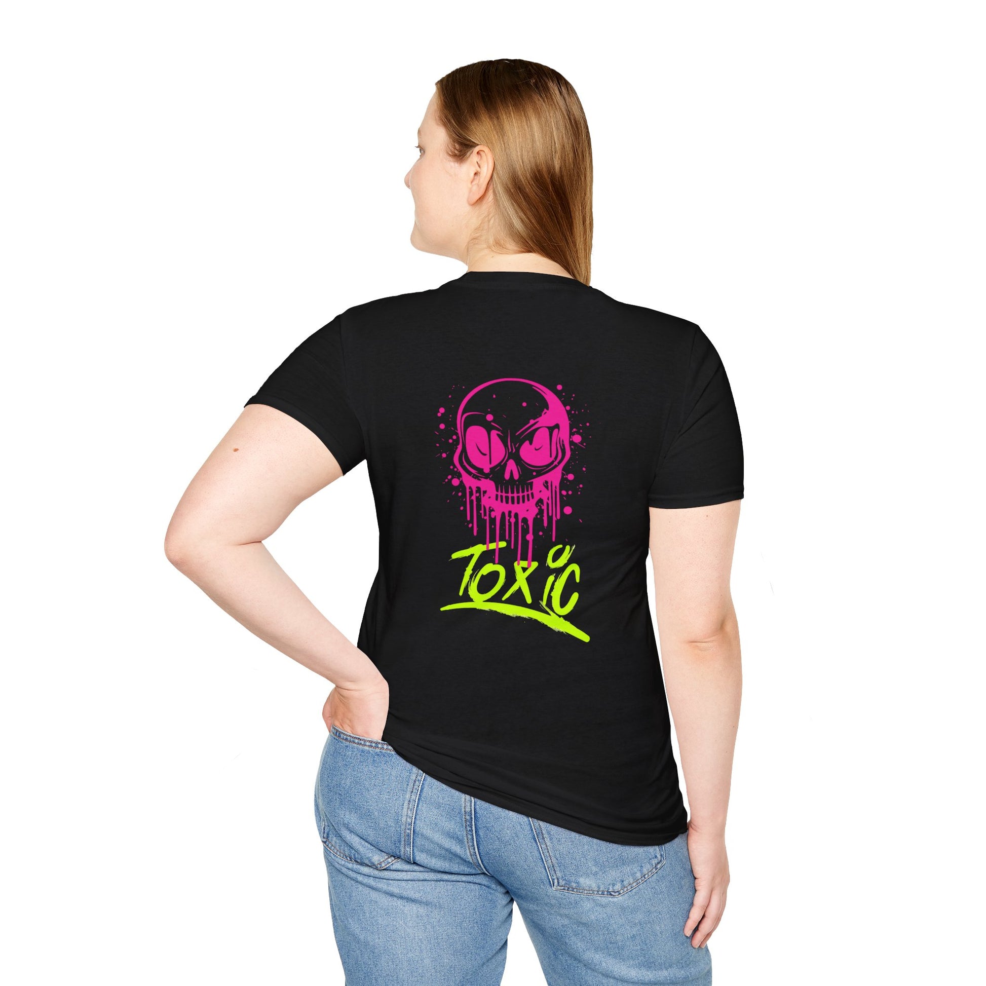 T-Shirt — Neon Drip Skull "Toxic" Graphic