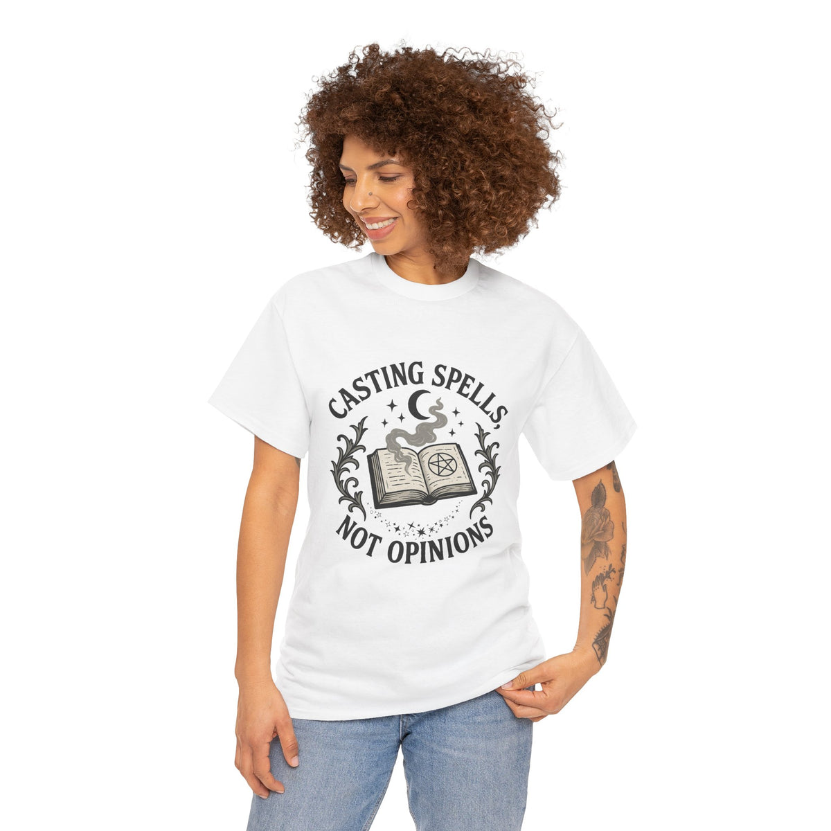 Casting Spells Not Opinions T-Shirt – Witchy Magic Graphic Tee