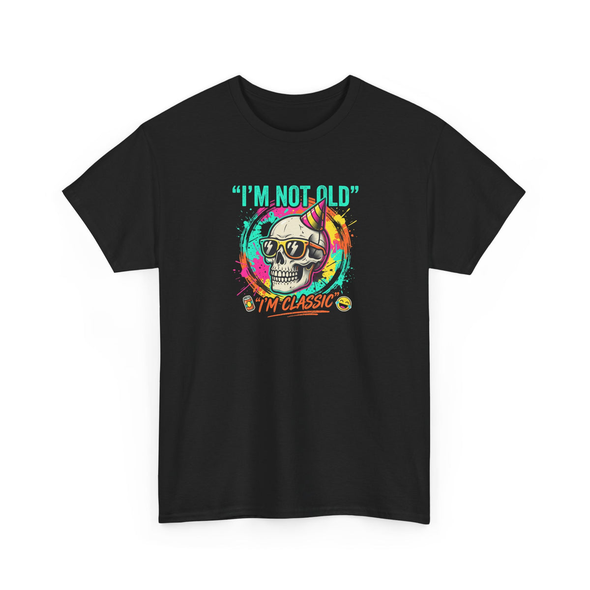 Vintage Skull Tee - "I'm Not Old, I'm Classic" Retro Skull Birthday Shirt